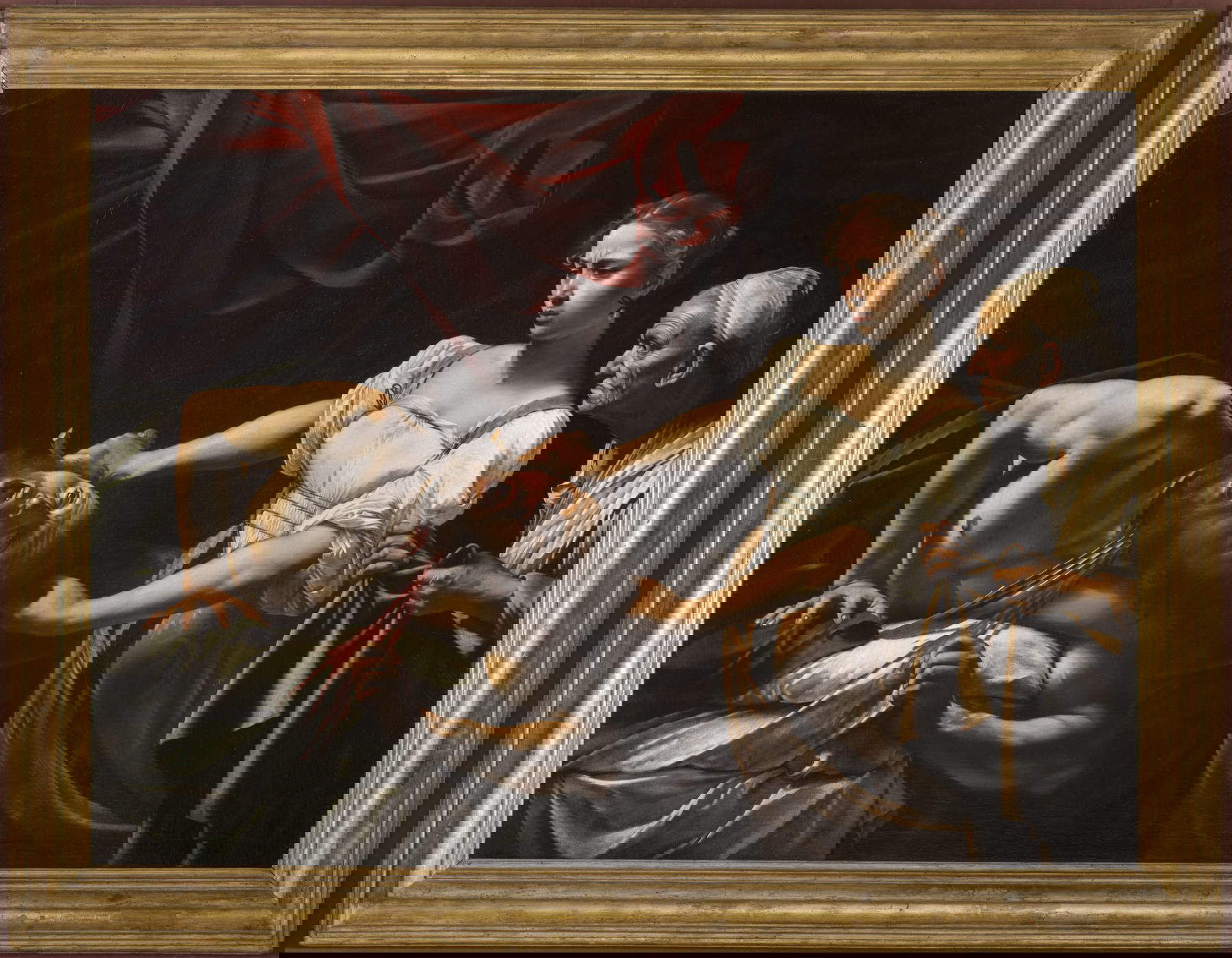 Caravaggio, Judith und Holofernes (um 1602; Öl auf Leinwand, 145 x 195 cm; Rom, Gallerie Nazionali di Arte Antica, Palazzo Barberini, Inv. 2533) Caravaggio, Judith und Holofernes (um 1602; Öl auf Leinwand, 145 x 195 cm; Rom, Gallerie Nazionali di Arte Antica, Palazzo Barberini, Inv. 2533)