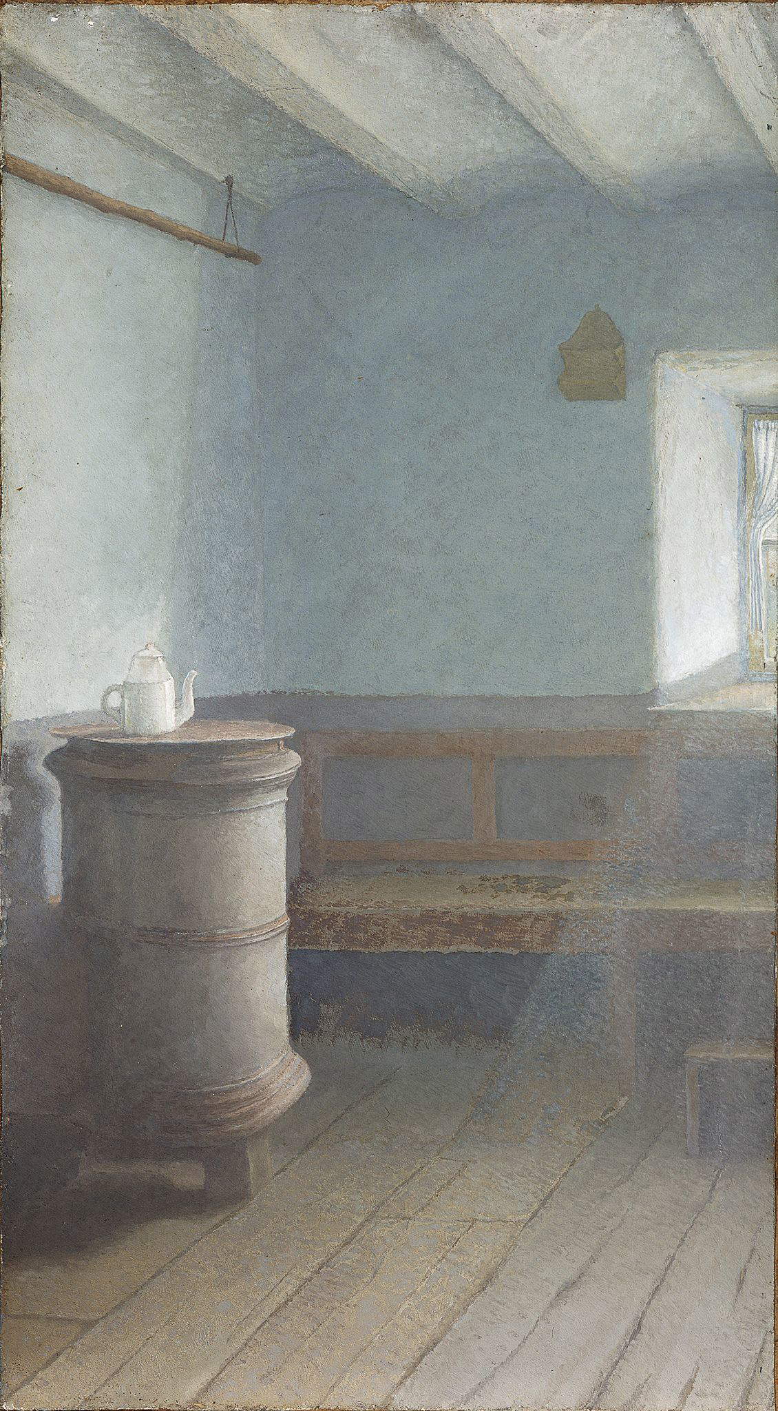 Georges Lebrun, Kaffeekanne in Flammen (um 1903; Öl auf Karton, 53,5 x 29,5 cm; Verviers, Musée de Verviers, Inv. PIR-19-43-452) Georges Lebrun, Kaffeekanne in Flammen (um 1903; Öl auf Karton, 53,5 x 29,5 cm; Verviers, Musée de Verviers, Inv. PIR-19-43-452)