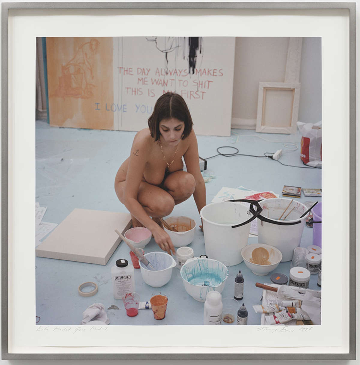 Tracey Emin Naked Photos - Life Model Goes Mad I (1996 ; giclée sur papier coton, 53,5 × 53 cm). Avec l'autorisation de l'artiste © Tracey Emin. Tous droits réservés, DACS 2025. Photo © White Cube (Theo Christelis) Tracey Emin Naked Photos - Life Model Goes Mad I (1996 ; giclée sur papier coton, 53,5 × 53 cm). Avec l'autorisation de l'artiste © Tracey Emin. Tous droits réservés, DACS 2025. Photo © White Cube (Theo Christelis)