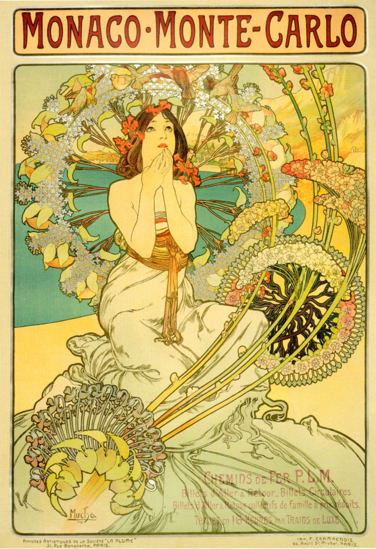 Alphonse Mucha, Monaco, Monte Carlo (1897) Alphonse Mucha, Monaco, Monte Carlo (1897)