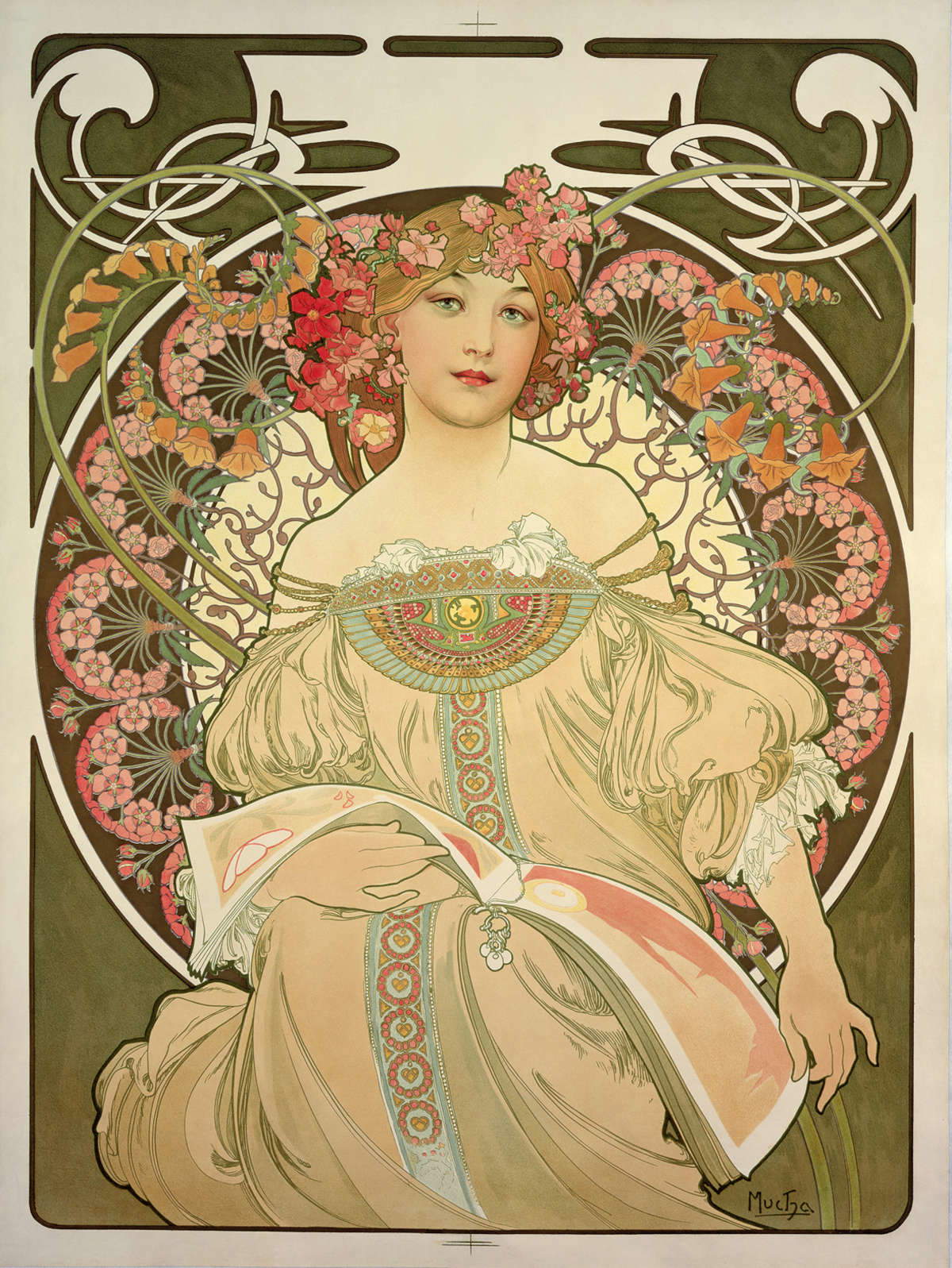 Alphonse Mucha, Rêverie (1897) Alphonse Mucha, Rêverie (1897)