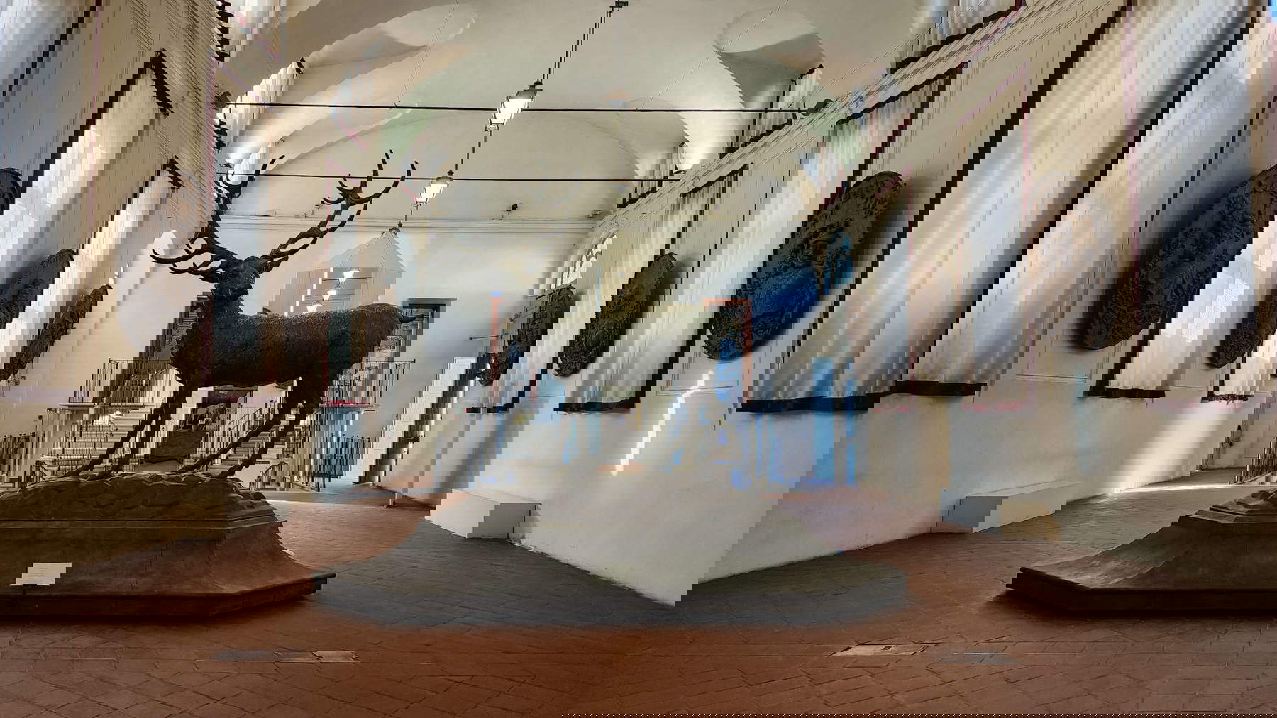 Il cervo originale nella Sala del Cervo Il cervo originale nella Sala del Cervo