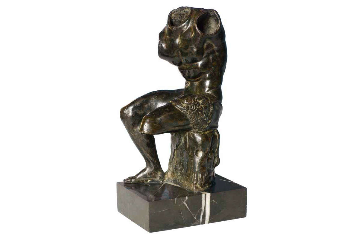 Venezianischer Künstler, Torso des Belvedere (1515-1520; Bronze, 32,9 x 9 x 10,1 cm; Florenz, Museo Nazionale del Bargello, Inv. Br. 342) Venezianischer Künstler, Torso des Belvedere (1515-1520; Bronze, 32,9 x 9 x 10,1 cm; Florenz, Museo Nazionale del Bargello, Inv. Br. 342)