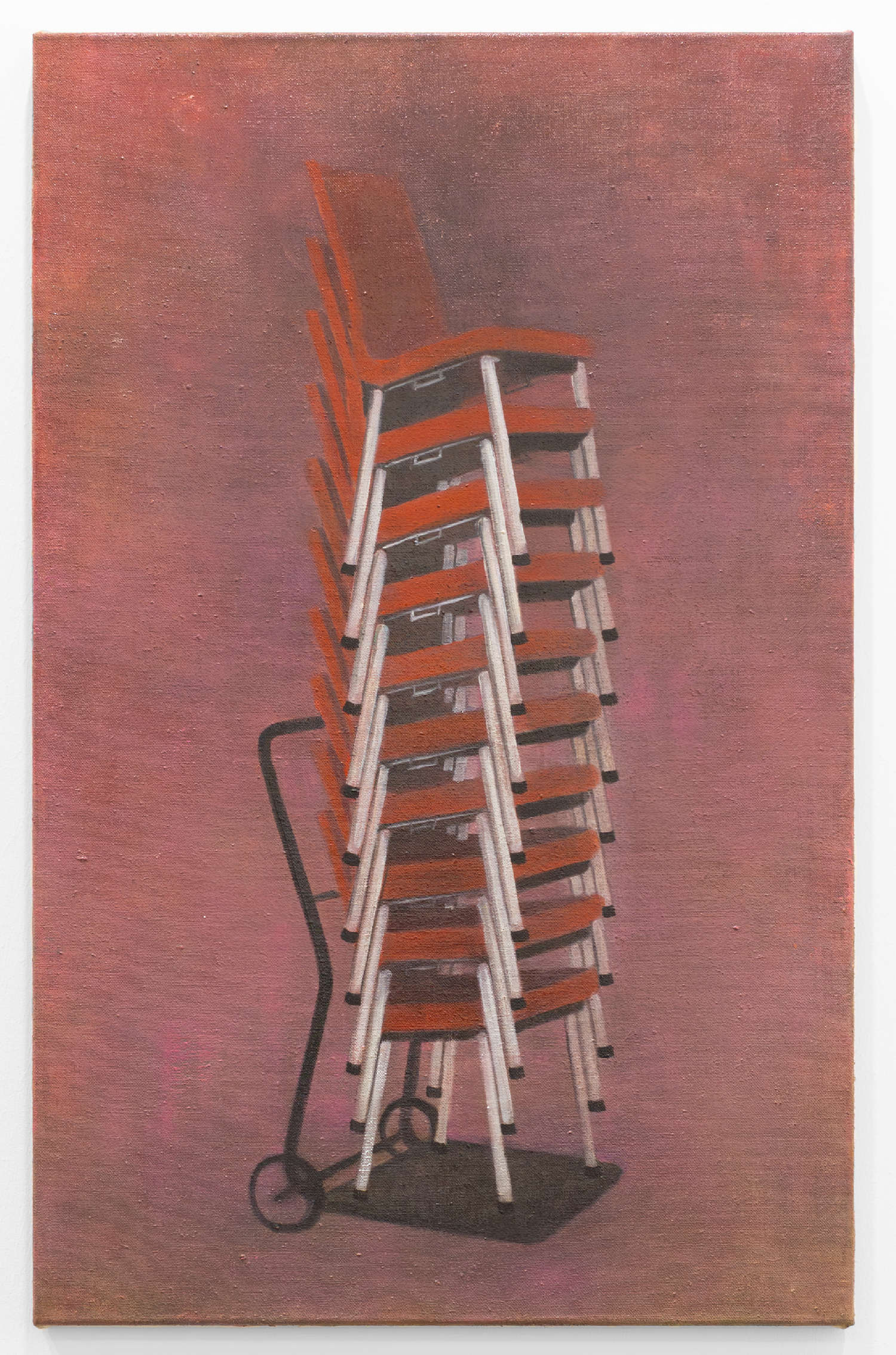 Cecilie Norgaard, Size matters 1 (2025; oil and tempera on canvas, 85 x 54 cm). 3,600 euros. Cecilie Norgaard, Size matters 1 (2025; oil and tempera on canvas, 85 x 54 cm). 3,600 euros.