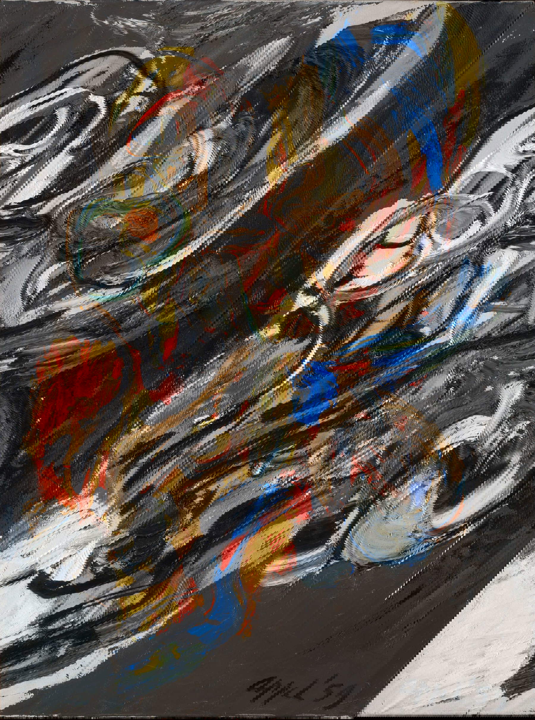 Karel Appel, Flamme Riante (1959; oil on canvas, 116 x 88 cm). 260,000 euros. Karel Appel, Flamme Riante (1959; oil on canvas, 116 x 88 cm). 260,000 euros.