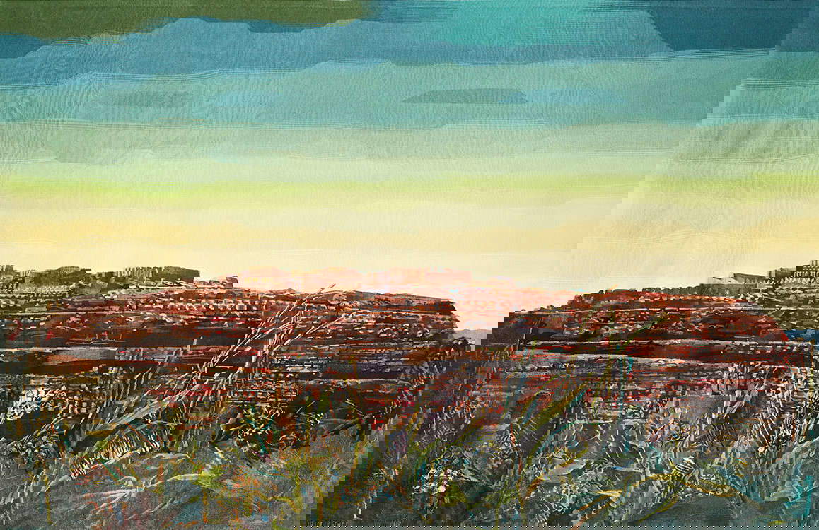 Max Ernst, La ville entière (1975; hand-woven tapestry, 438 x 284 cm). 280,000 euros. Max Ernst, La ville entière (1975; hand-woven tapestry, 438 x 284 cm). 280,000 euros.