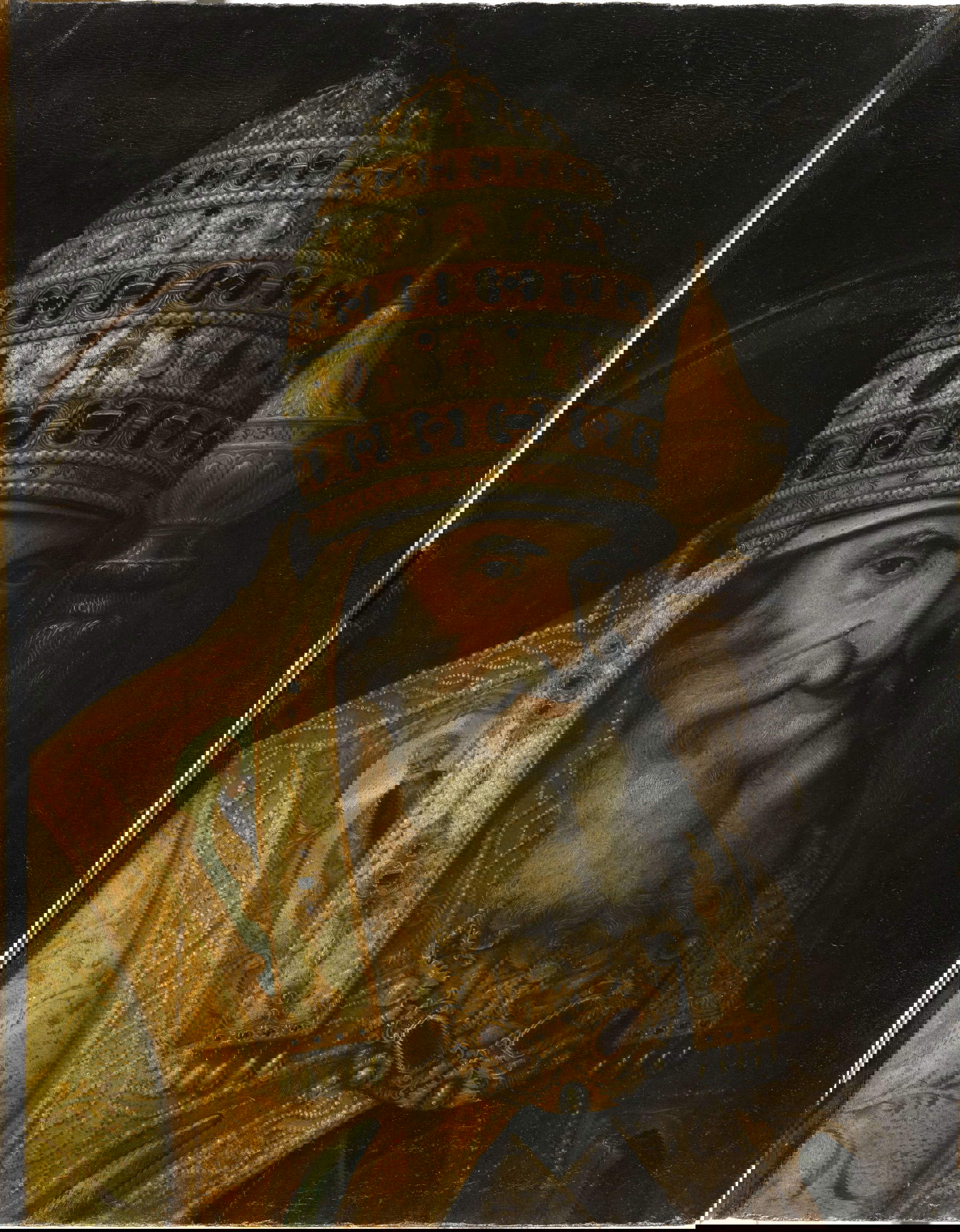 Jacopino del Conte, Retrato del papa Pablo III (siglo XVI; óleo sobre tabla, 66,5 x 50,5 cm; Ajaccio, Palacio Fesch, Museo de Bellas Artes) © RMN-Gérard Blot Jacopino del Conte, Retrato del papa Pablo III (siglo XVI; óleo sobre tabla, 66,5 x 50,5 cm; Ajaccio, Palacio Fesch, Museo de Bellas Artes) © RMN-Gérard Blot