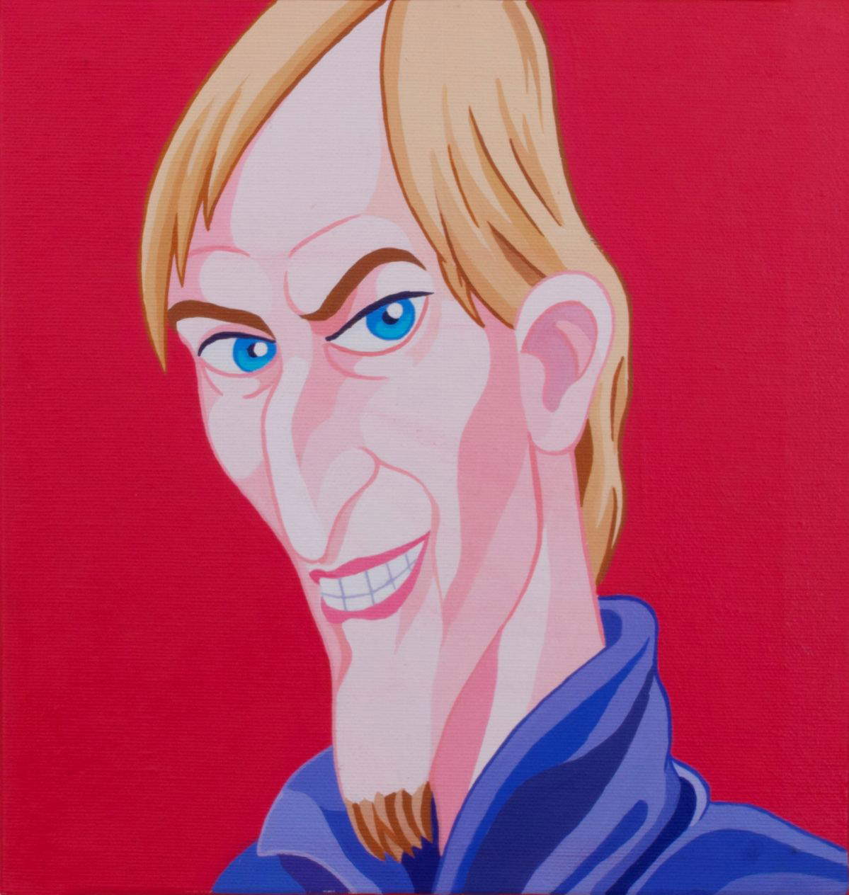 Giuseppe Veneziano, Massimo Zanardi (2008; acrylic on canvas, 25 x 25 cm) Giuseppe Veneziano, Massimo Zanardi (2008; acrylic on canvas, 25 x 25 cm)