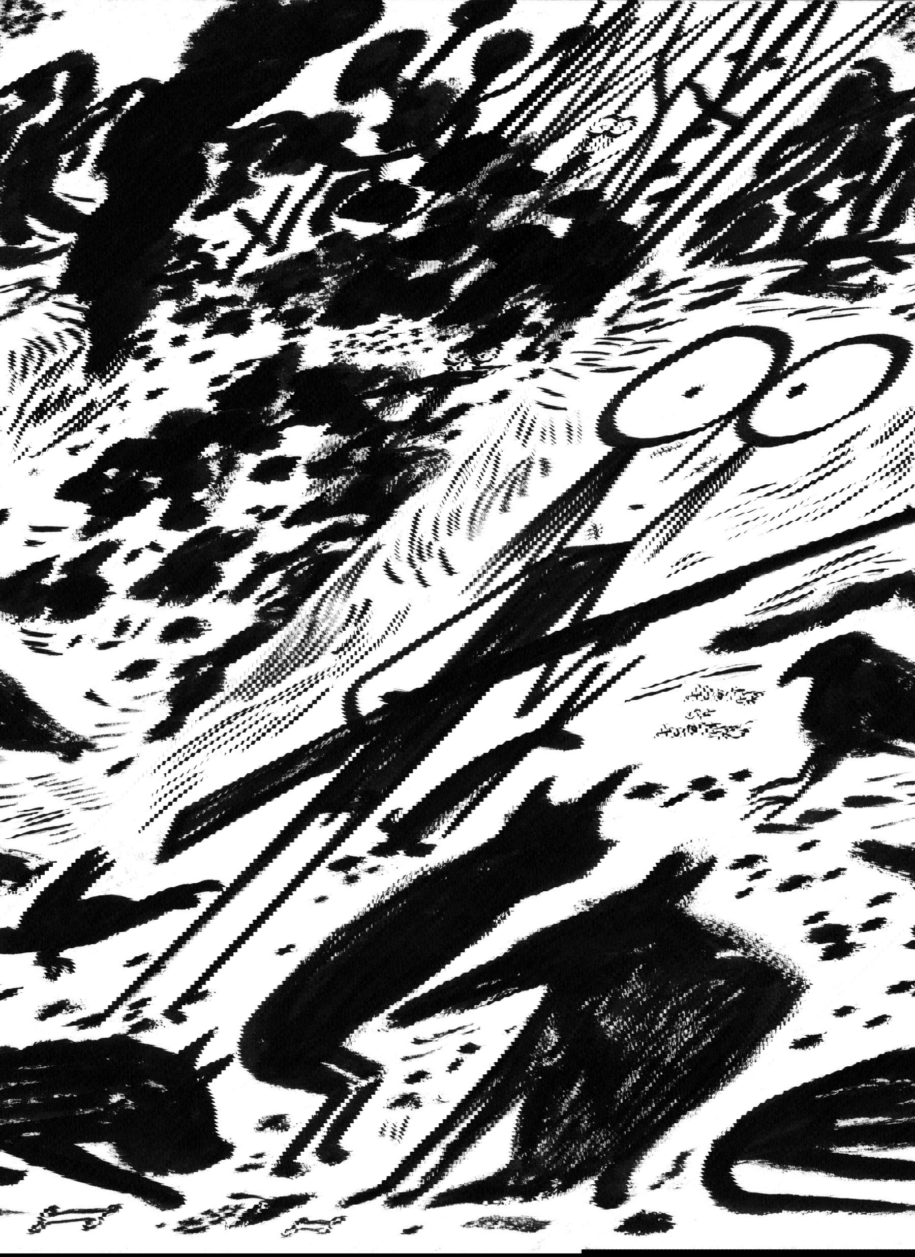 Fausto Gilberti, The Hunter of Hunters (2024; India ink on paper, 25x18 cm) Fausto Gilberti, The Hunter of Hunters (2024; India ink on paper, 25x18 cm)