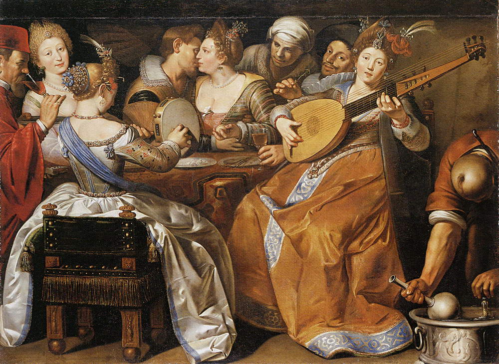 Louis Finson, Allegory of the Five Senses (oil on canvas, 141 x 189 cm; Braunschweig, Herzog Anton Ulrich Museum)