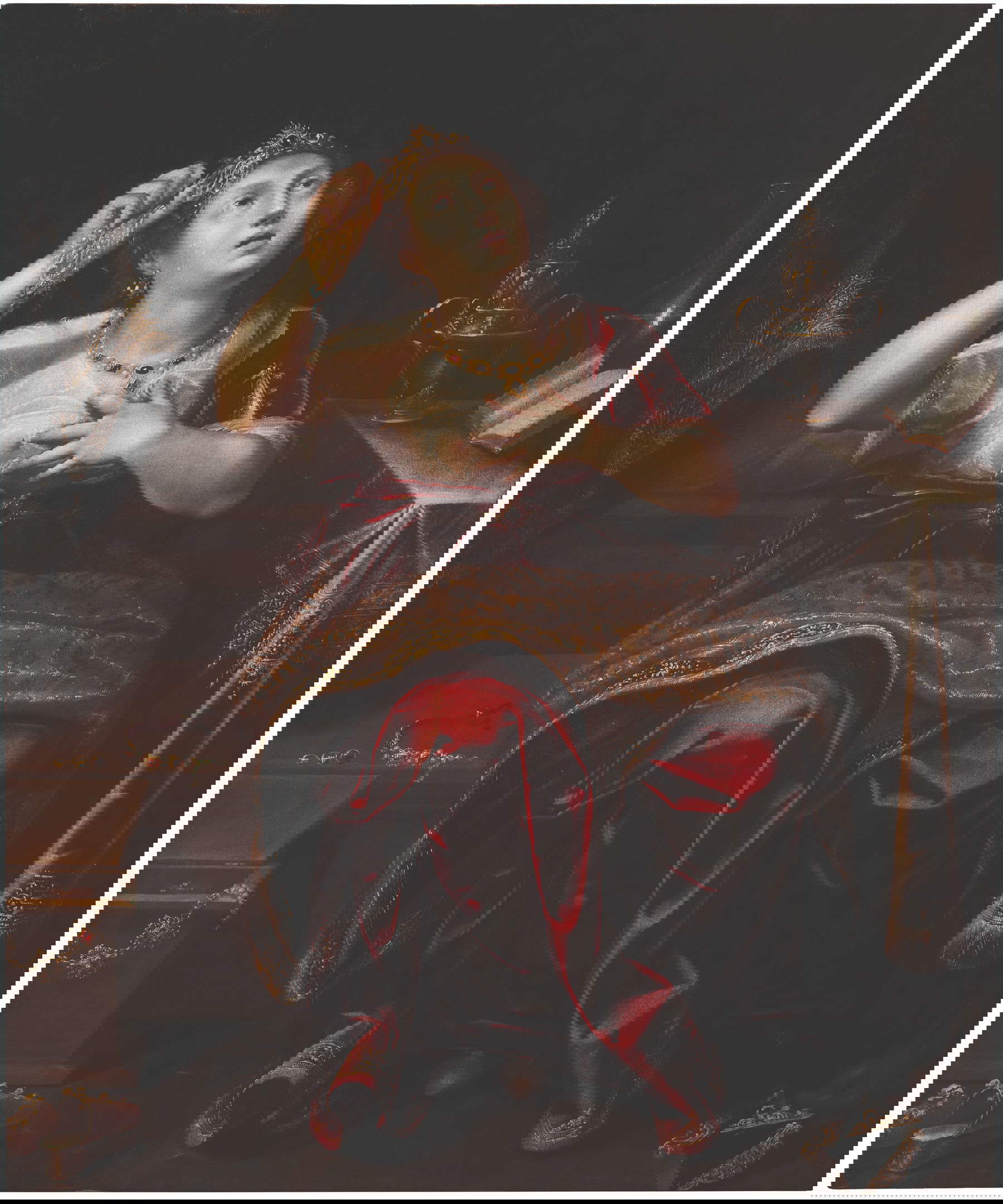 Louis Finson, Conversion of Magdalene (c. 1604-1605; oil on canvas, 151 x 124 cm; Milan, Giorgio Baratti Collection)