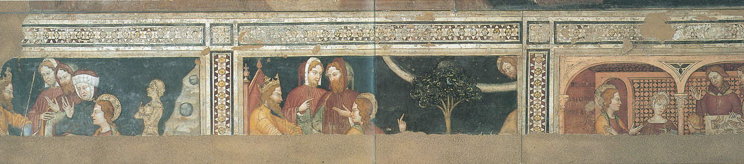 Maestro de Santa Catalina, Episodios de la vida de Daniel (c. 1390-1400; frescos desprendidos; Piacenza, Museos Cívicos del Palacio Farnesio) Maestro de Santa Catalina, Episodios de la vida de Daniel (c. 1390-1400; frescos desprendidos; Piacenza, Museos Cívicos del Palacio Farnesio)