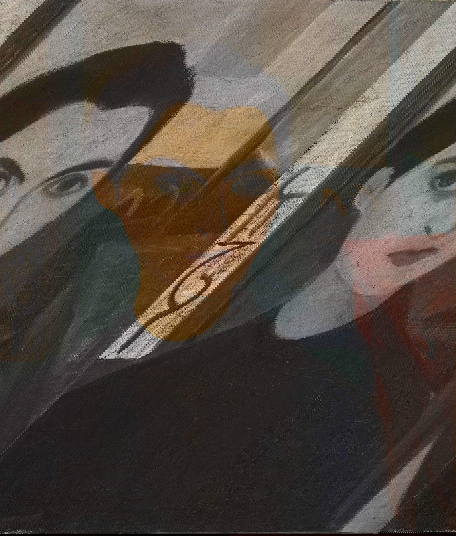 Maria Helena Vieira da Silva, Selbstporträt (Autoporträt) (1930; Öl auf Leinwand, 54 x 46 cm; Paris, Comité Arpad Szenes - Vieira da Silva) © Maria Helena Vieira da Silva, by SIAE 2025 Maria Helena Vieira da Silva, Selbstporträt (Autoporträt) (1930; Öl auf Leinwand, 54 x 46 cm; Paris, Comité Arpad Szenes - Vieira da Silva) © Maria Helena Vieira da Silva, by SIAE 2025