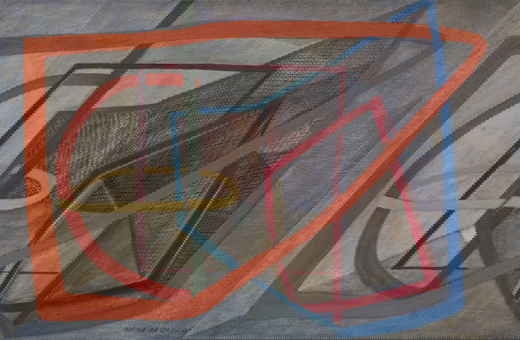 Maria Helena Vieira da Silva, Composizione (Composition), gennaio 1936; olio su tela, 105,3 x 161,5 cm; New York, Solomon R. Guggenheim Museum, Solomon R. Guggenheim Founding Collection, donazione 37.399) &copy; Maria Helena Vieira da Silva, by SIAE 2025