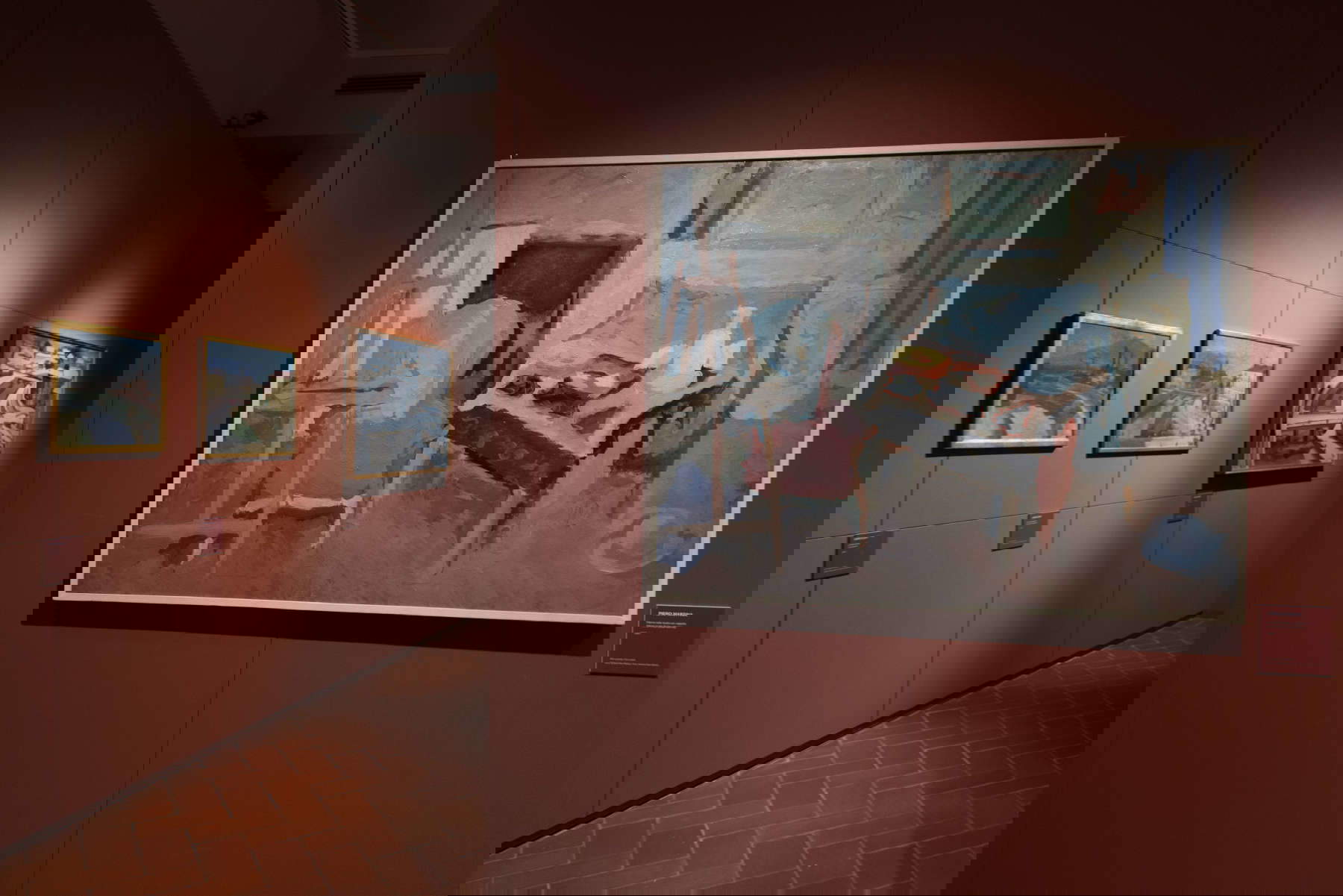 Installation der Ausstellung Hommage an Carlo Levi. Die Freundschaft mit Piero Martina und die Wege des Sammelns. Foto: Monkeys Video Installation der Ausstellung Hommage an Carlo Levi. Die Freundschaft mit Piero Martina und die Wege des Sammelns. Foto: Monkeys Video