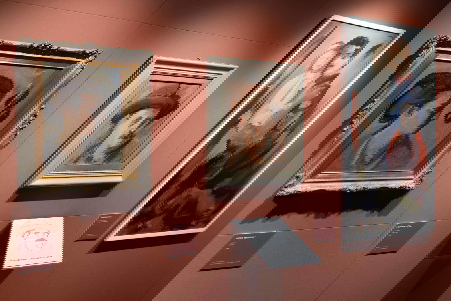 Installation der Ausstellung Hommage an Carlo Levi. Die Freundschaft mit Piero Martina und die Wege des Sammelns. Foto: Monkeys Video Installation der Ausstellung Hommage an Carlo Levi. Die Freundschaft mit Piero Martina und die Wege des Sammelns. Foto: Monkeys Video