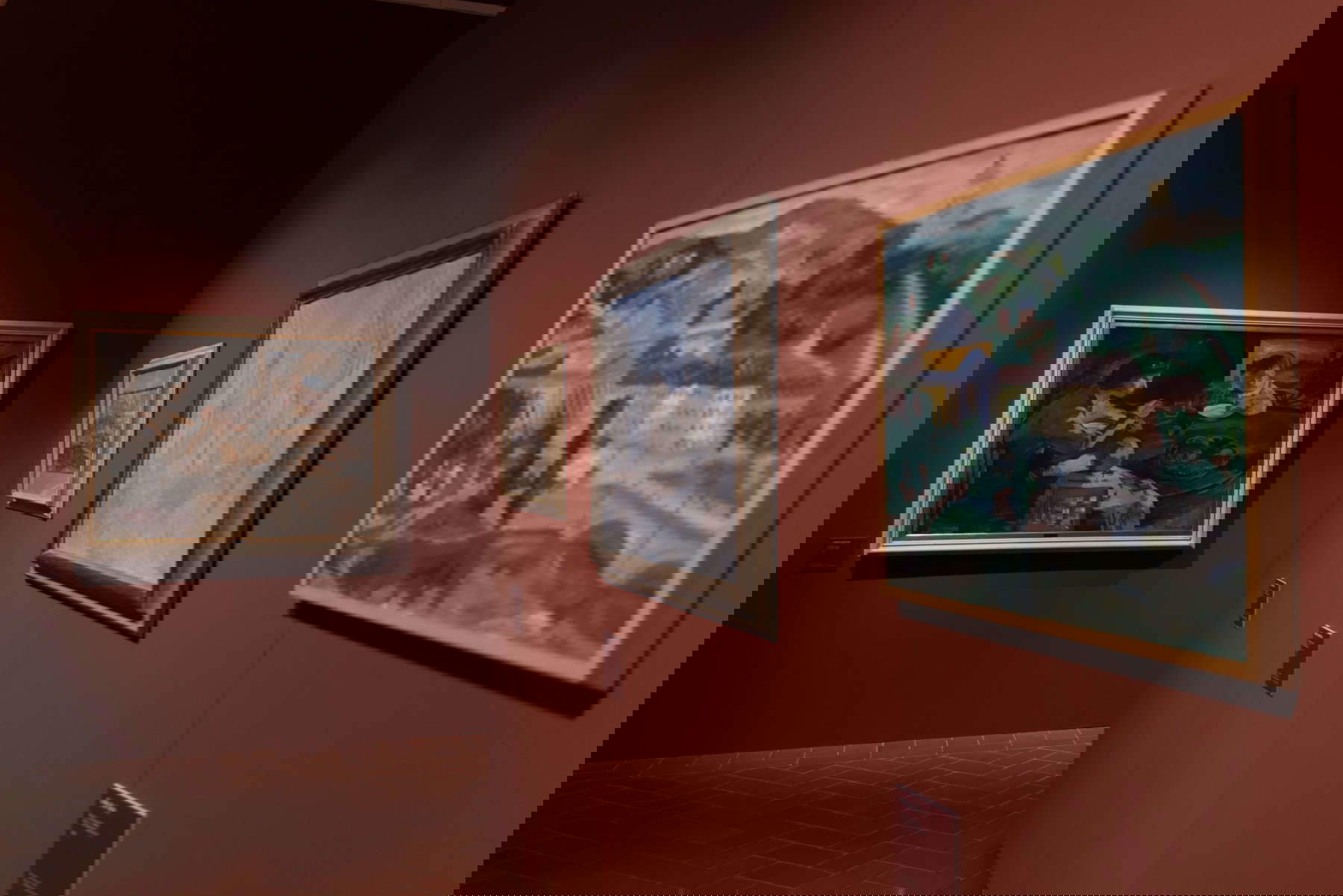 Installation der Ausstellung Hommage an Carlo Levi. Die Freundschaft mit Piero Martina und die Wege des Sammelns. Foto: Monkeys Video Installation der Ausstellung Hommage an Carlo Levi. Die Freundschaft mit Piero Martina und die Wege des Sammelns. Foto: Monkeys Video