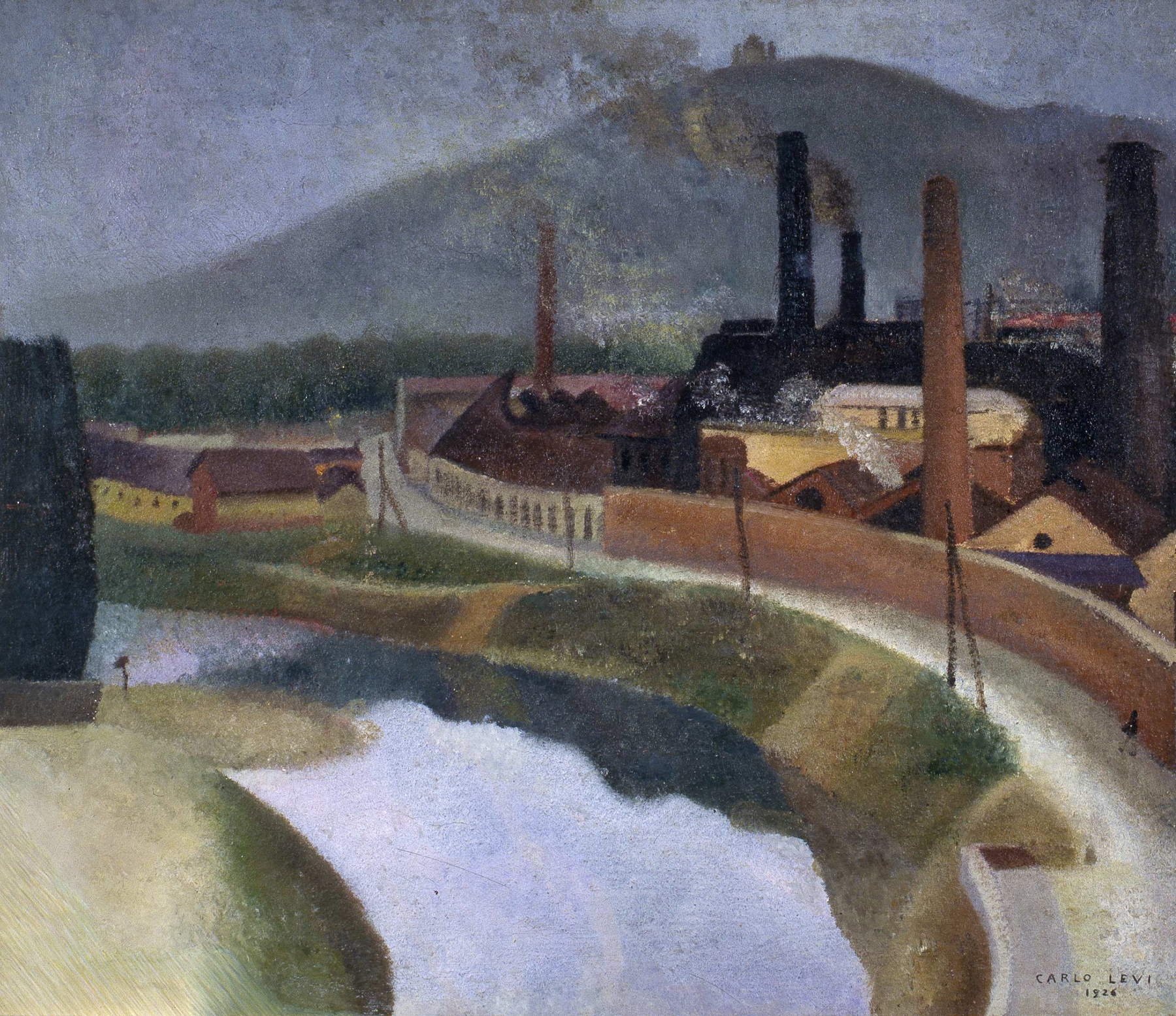 Carlo Levi, Le officine del gas (1926; Öl auf Karton, 40 x 47 cm; Rom, Fondazione Carlo Levi) Carlo Levi, Le officine del gas (1926; Öl auf Karton, 40 x 47 cm; Rom, Fondazione Carlo Levi)