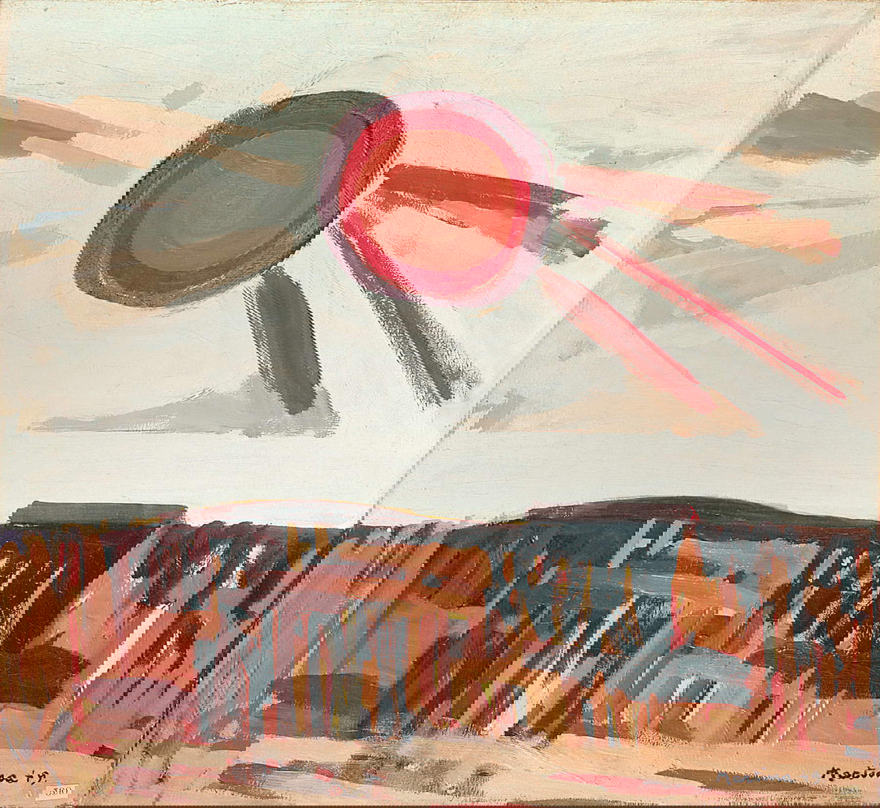 Piero Martina, Südliche Landschaft (1949; Öl auf Leinwand, 69 x 75 cm; Turin, Galleria Civica d'Arte Moderna e Contemporanea) Piero Martina, Südliche Landschaft (1949; Öl auf Leinwand, 69 x 75 cm; Turin, Galleria Civica d'Arte Moderna e Contemporanea)