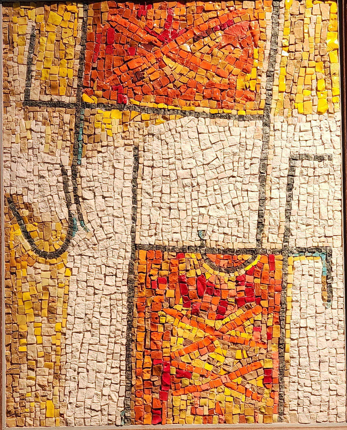 Enzo Tinarelli, Piste sabotate (2000; Marmor und Emaille, 56 x 42 cm) Enzo Tinarelli, Piste sabotate (2000; Marmor und Emaille, 56 x 42 cm)