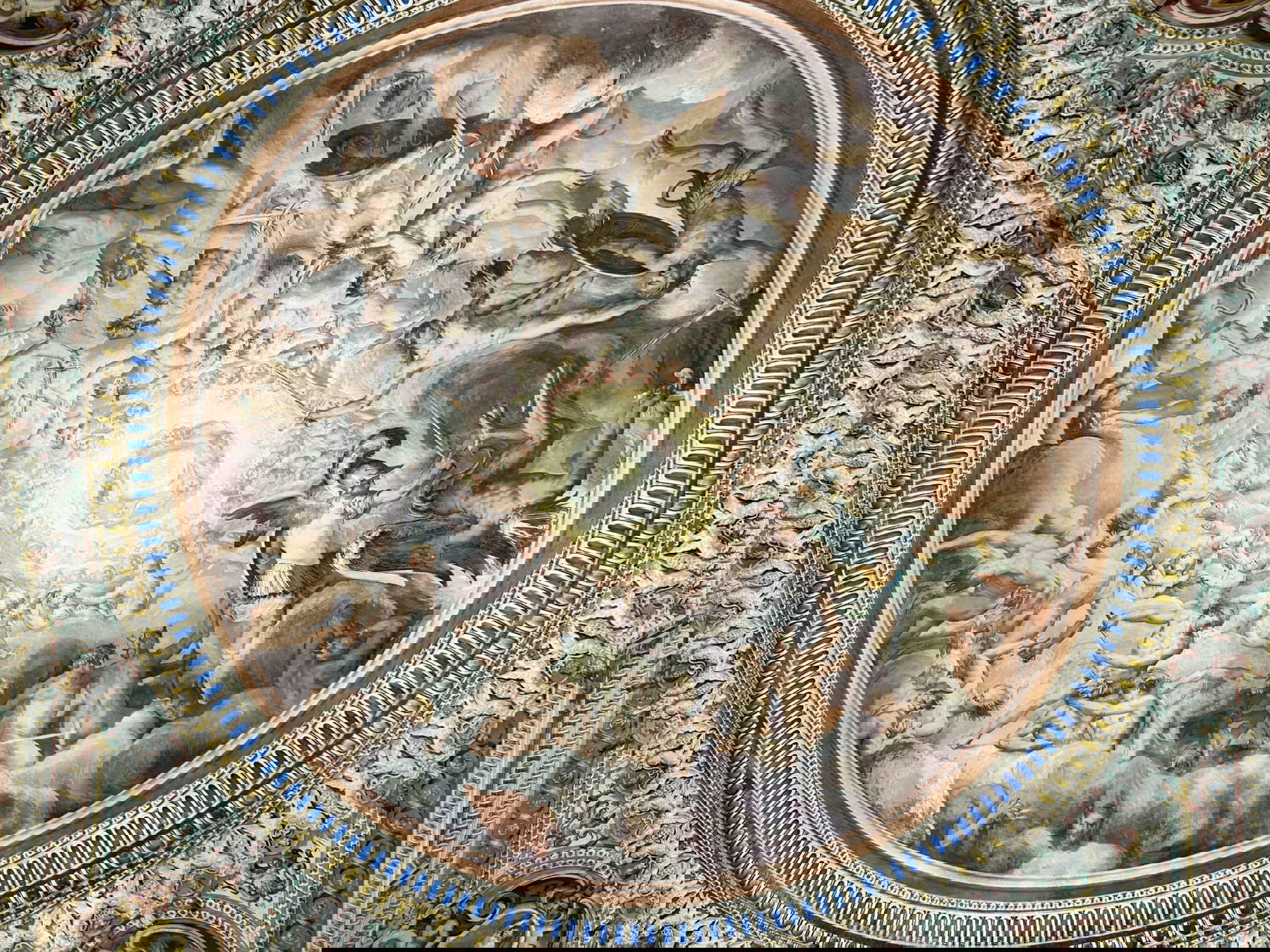 La bóveda que representa la Expulsión de los Ángeles Rebeldes