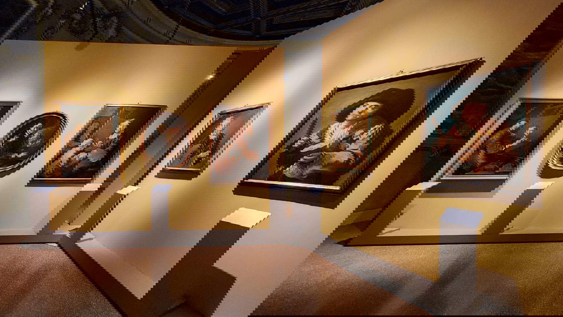 Aufbau der Ausstellung Das Theater des Alltäglichen. Giacomo Francesco Cipper