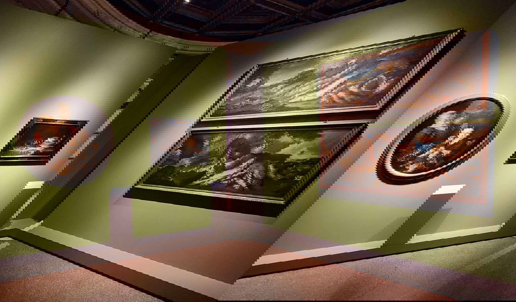 Aufbau der Ausstellung Das Theater des Alltäglichen. Giacomo Francesco Cipper