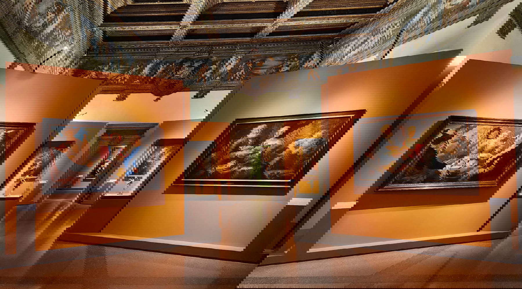 Aufbau der Ausstellung Das Theater des Alltäglichen. Giacomo Francesco Cipper