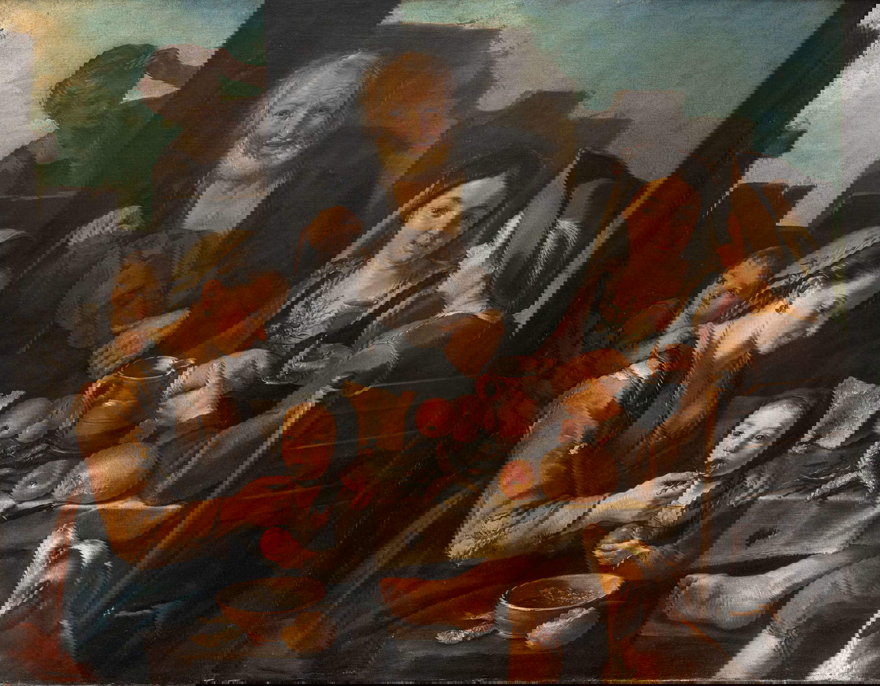 Giacomo Francesco Cipper, Familie Desco (Öl auf Leinwand, 125 x 142 cm; Sammlung Gastaldi Rotelli)