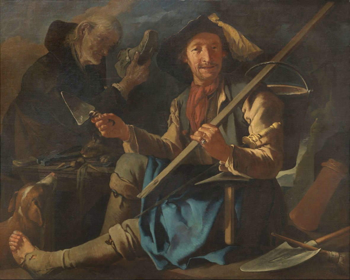 Giacomo Francesco Cipper, Der Freimaurer (Öl auf Leinwand, 116 x 143 cm; Orl&eacute;ans, Mus&eacute;e des Beaux-Arts)