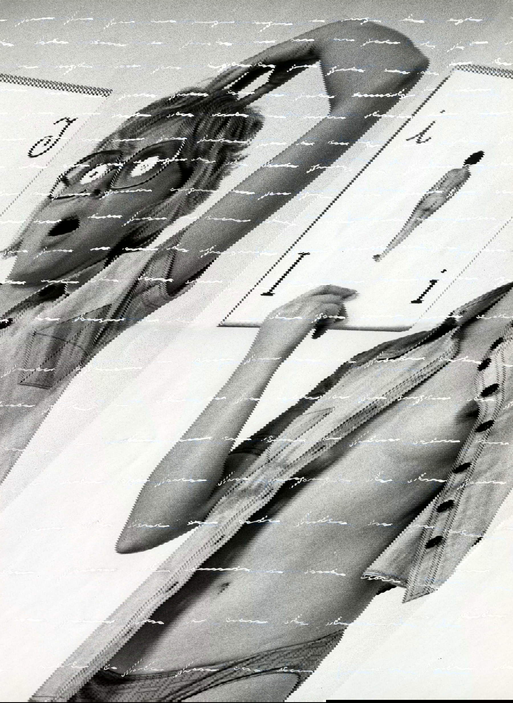 Tomaso Binga, Yo soy yo. Io sono me (1977; fotografía en blanco y negro, tinta sobre papel fotográfico, díptico, 40 x 30 cm cada uno, sin enmarcar; Milán, Colección Privada). Por concesión de Archivio Tomaso Binga y Frittelli Arte Contemporanea