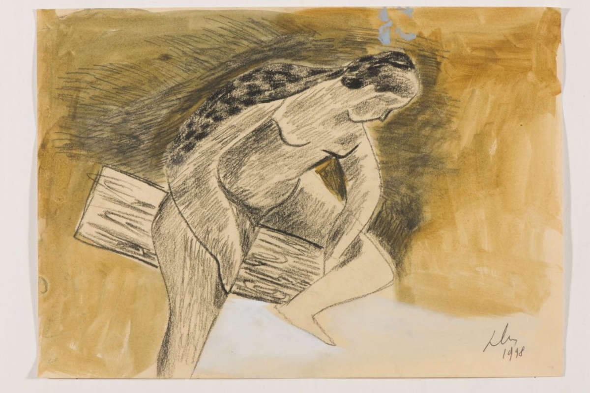 Sandro Chia, Senza titolo (1998; tecnica mista su carta, 34,5 &times; 24,4 cm). Foto: Rolando Paolo Guerzoni, su concessione di Galleria Mazzoli, Modena