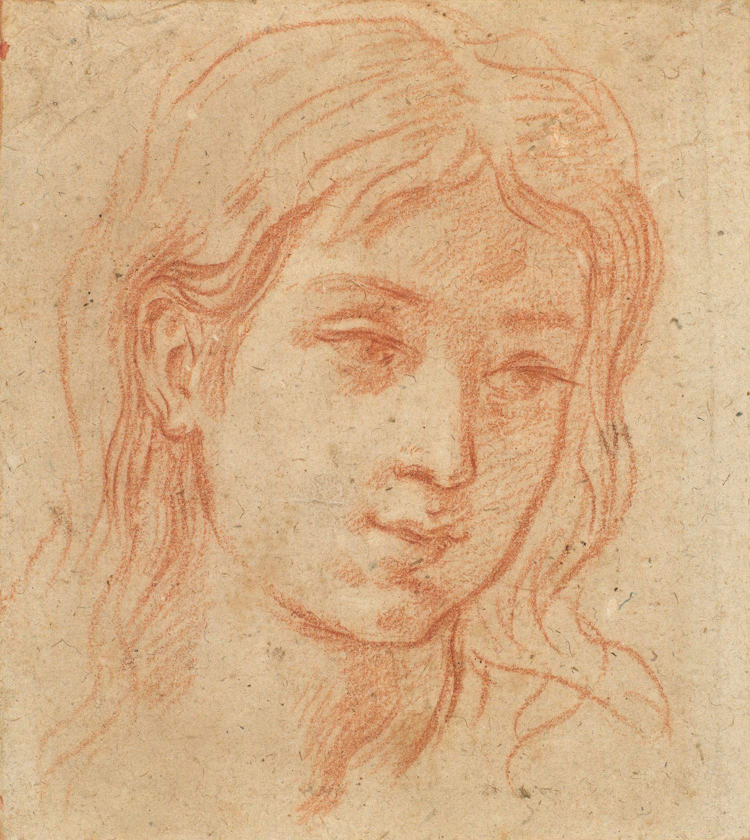 Elisabetta Sirani, Studie eines Frauenkopfes (London, Royal Collection Trust, als Italienische Schule 17. Jahrhundert)