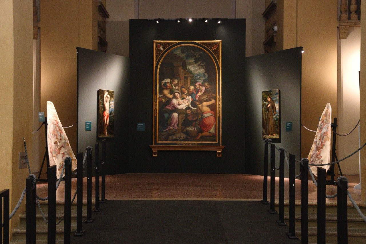 Allestimenti della mostra Il Cavalier Malosso. Un artista cremonese alla corte dei Farnese (Piacenza)