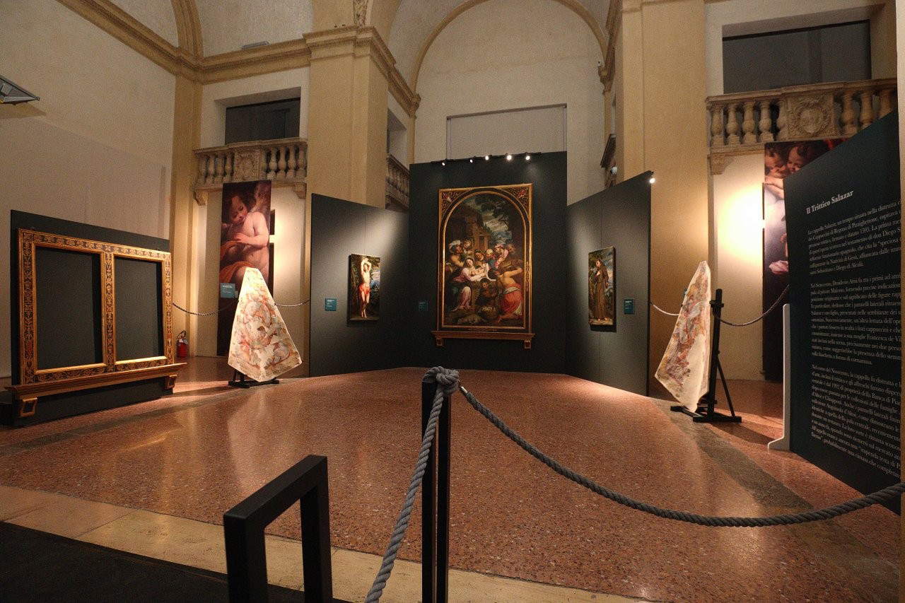 Allestimenti della mostra Il Cavalier Malosso. Un artista cremonese alla corte dei Farnese (Piacenza)