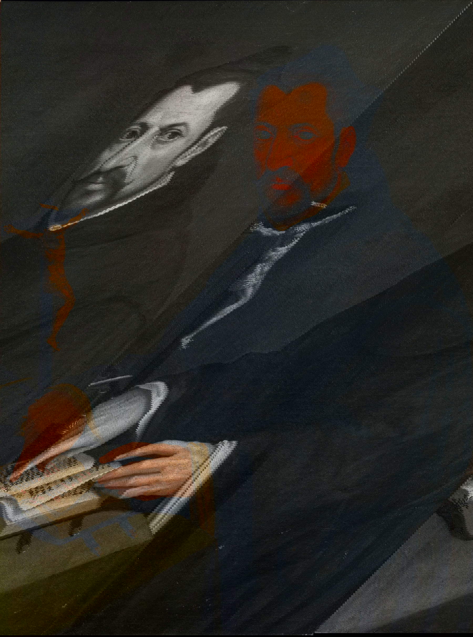 Giovanni Battista Trotti detto il Malosso, Ritratto di agostiniano (Teodosio Burla?) (1590-1595 circa; olio su tela, 95 x 70 cm; Collezione privata)