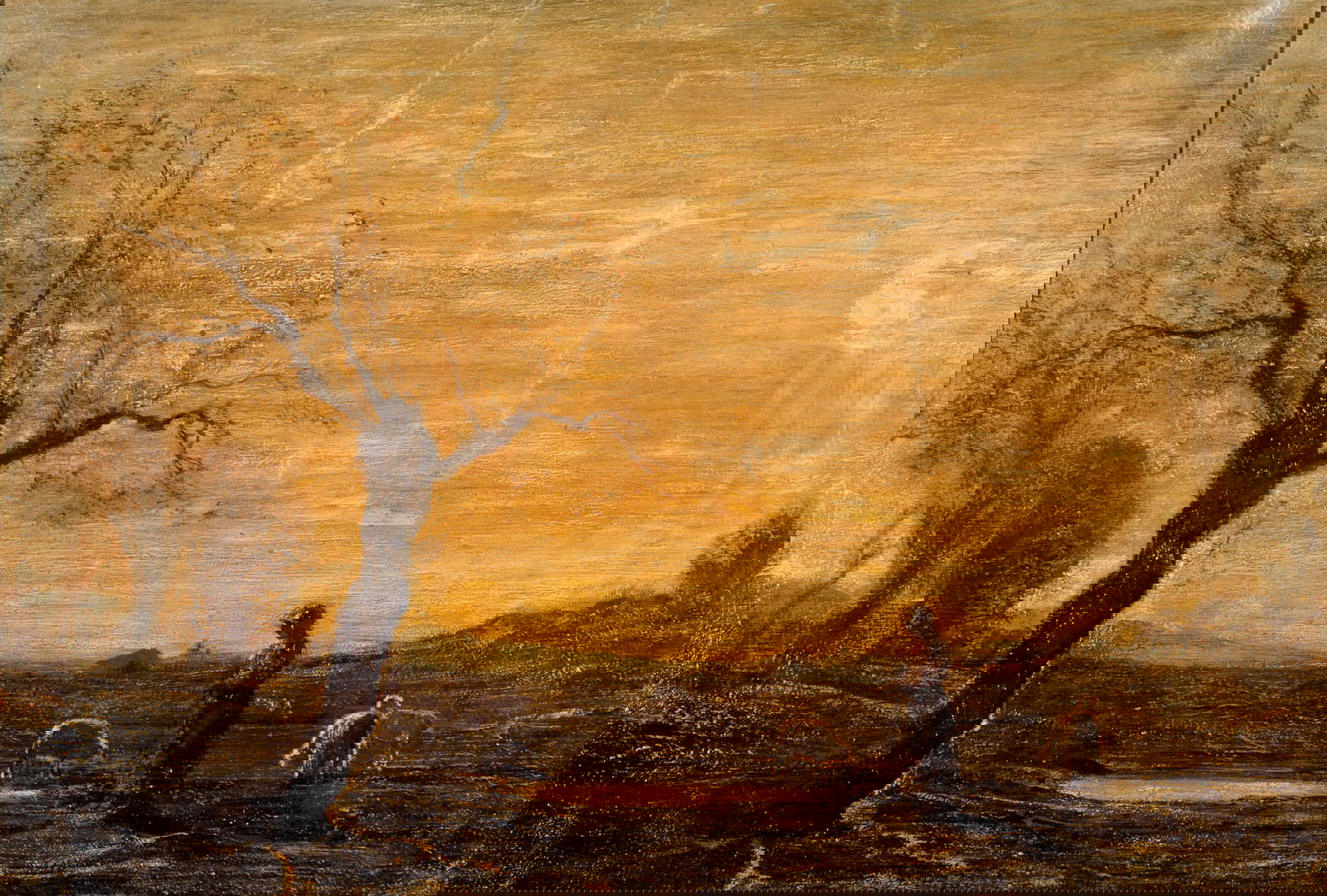 Antonio Fontanesi, La pastorella (1869-1878; oil on canvas, 71 x 48 cm; Rome, Chamber of Deputies)