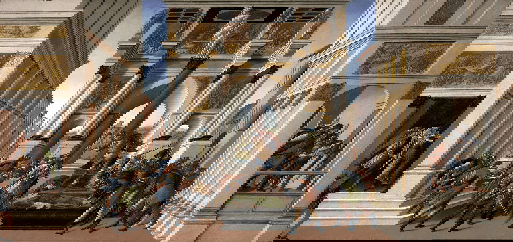 Sandro Botticelli, Geschichten der Lucretia (um 1498; Tempera auf Tafel, 80 x 130 cm; Boston, Isabella Stewart Gardner Museum)