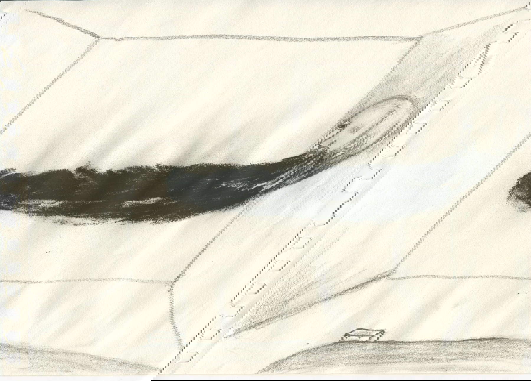 Enzo Cucchi, Senza titolo (2022; matita e carboncino su carta, 21 x 29,6 cm) Enzo Cucchi, Senza titolo (2022; matita e carboncino su carta, 21 x 29,6 cm)