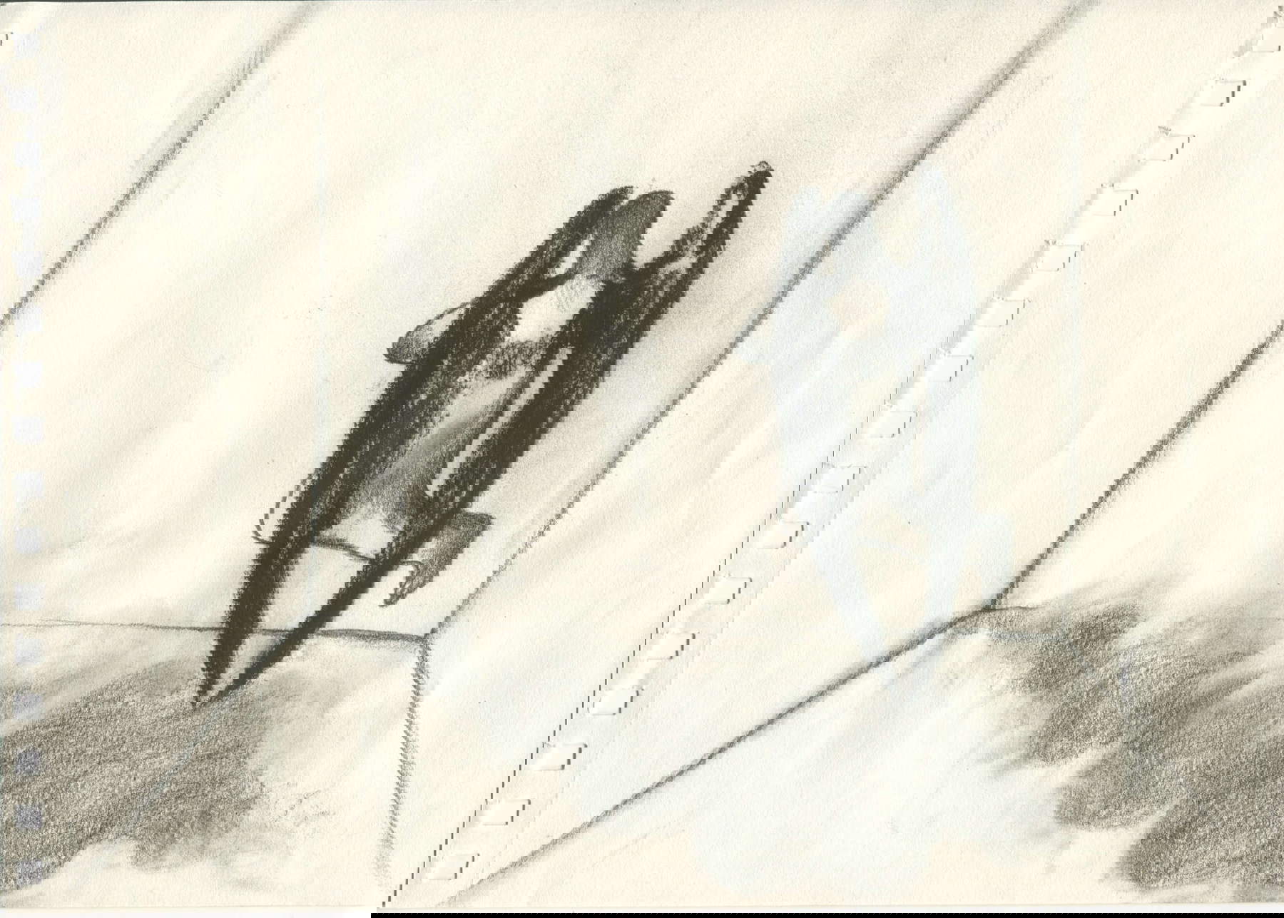 Enzo Cucchi, Senza titolo (2022; matita e carboncino su carta, 21 x 29,6 cm) Enzo Cucchi, Senza titolo (2022; matita e carboncino su carta, 21 x 29,6 cm)