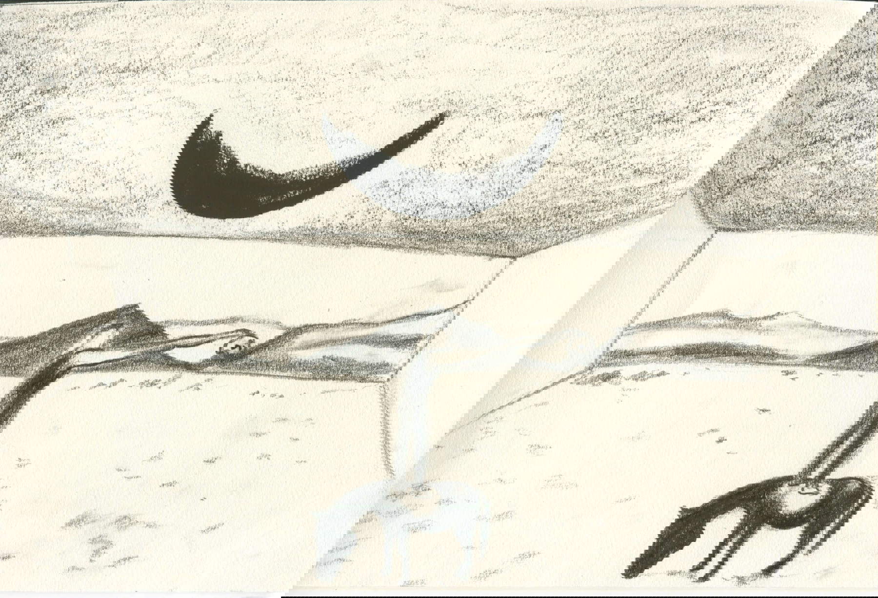 Enzo Cucchi, Senza titolo (2022; matita e carboncino su cartoncino, 20 x 30,6 cm) Enzo Cucchi, Senza titolo (2022; matita e carboncino su cartoncino, 20 x 30,6 cm)