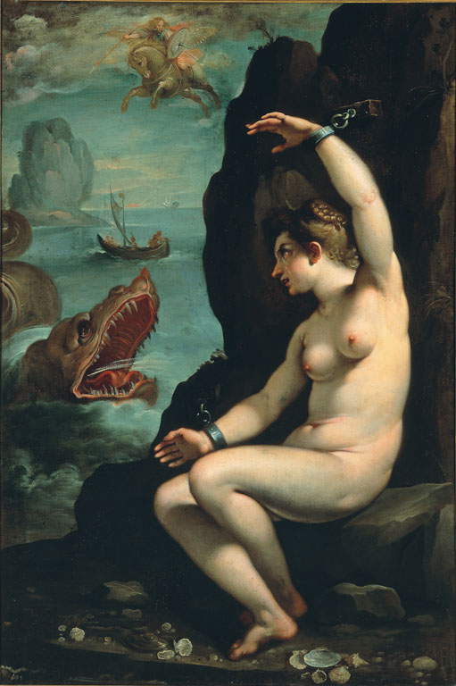 Rutilio Manetti, Andromeda befreit von Perseus (um 1611-1612; Öl auf Leinwand; Rom, Galleria Borghese)