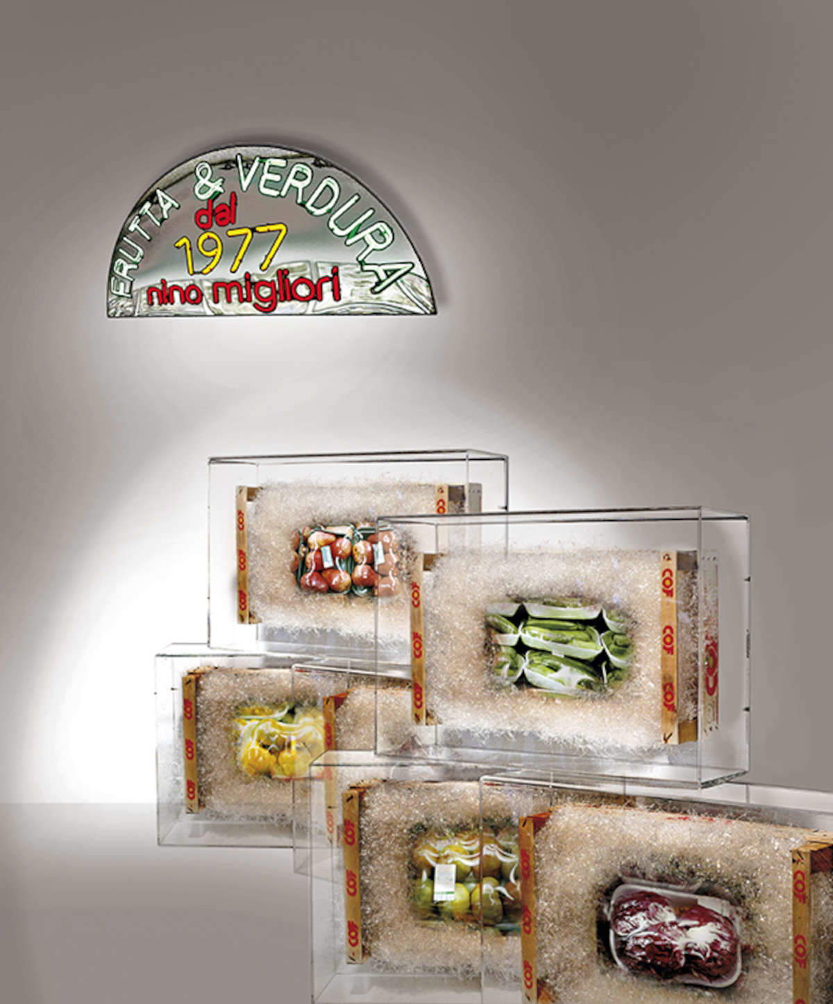 Nino Migliori, Frutas y verduras, instalación de 2006