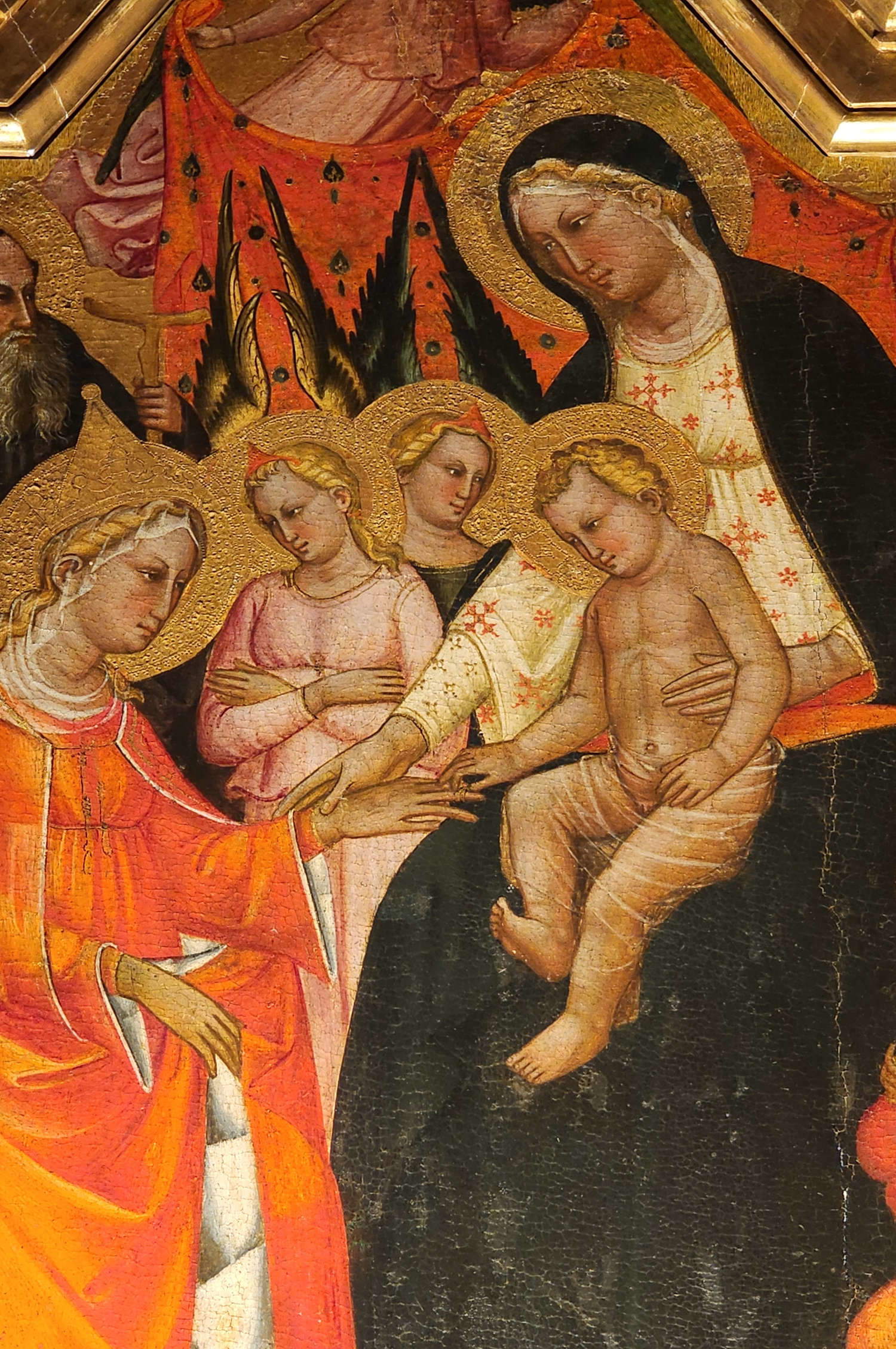 Francesco di Ser Cenni, Matrimonio místico de Santa Catalina, detalle