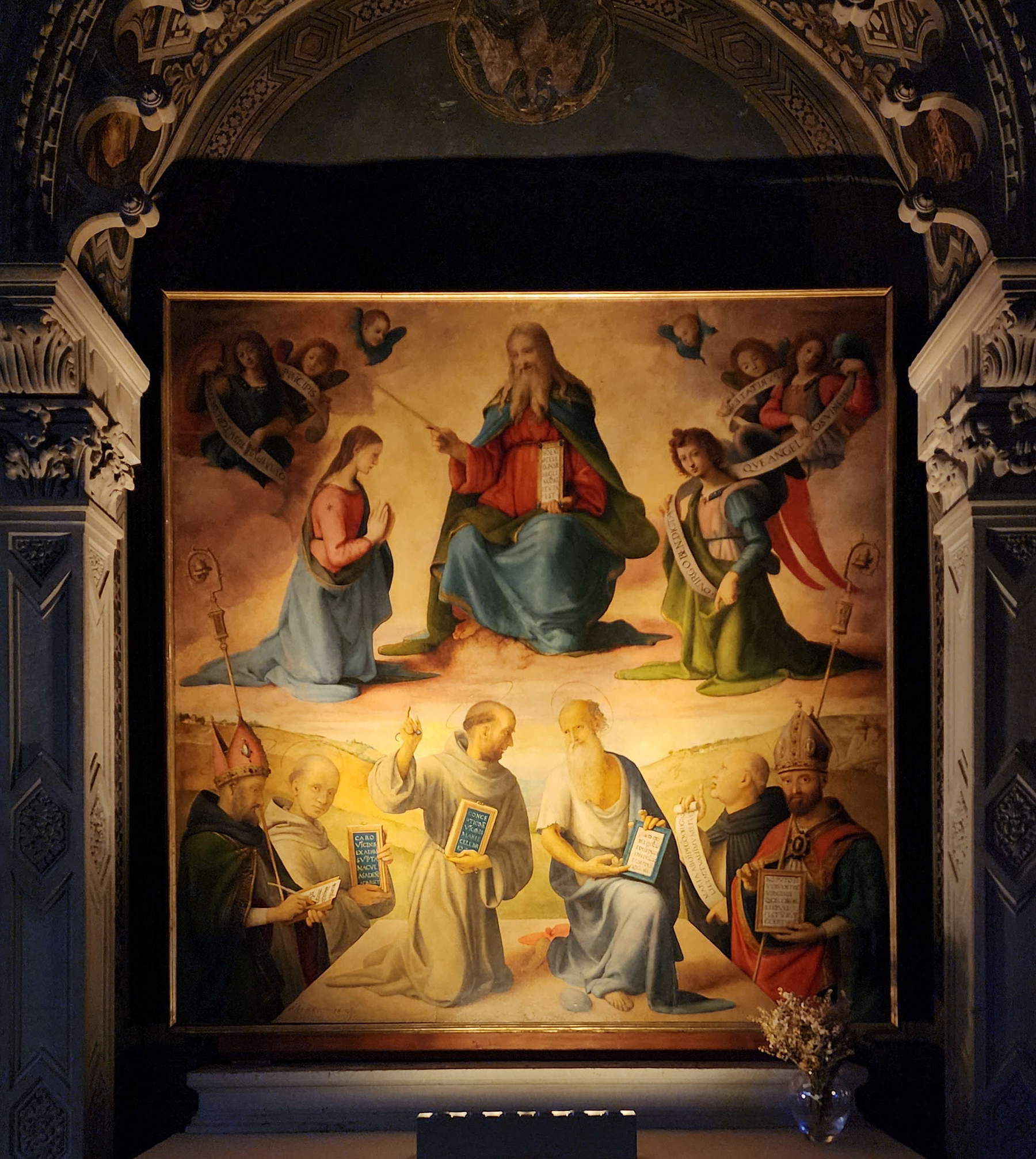 Piero di Cosimo, Inmaculada Concepción (pre-1516; temple sobre tabla, 184 x 178 cm; Fiesole, San Francesco)