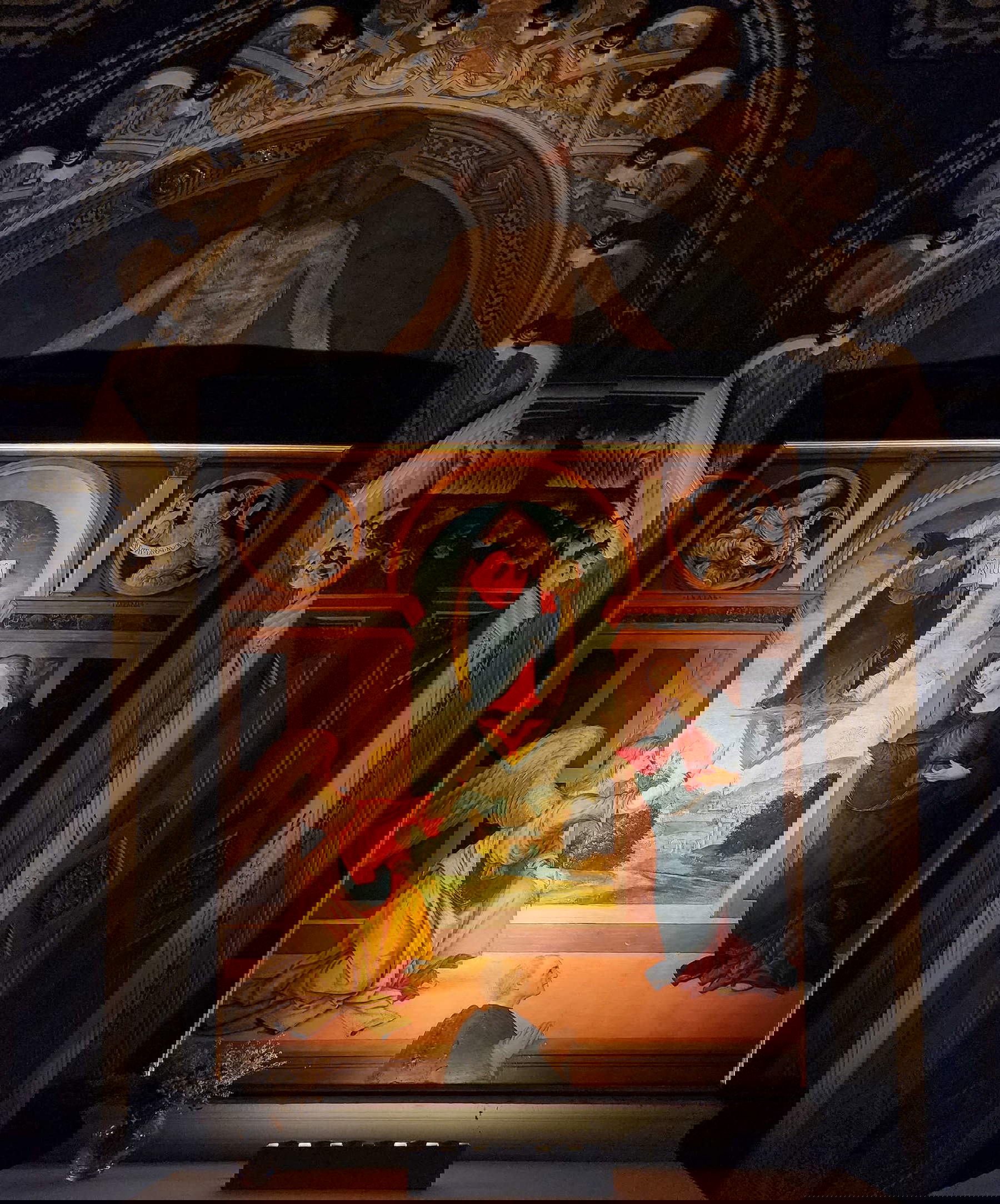 Raffaellino del Garbo, Anunciación (principios del siglo XVI; panel; Fiesole, San Francesco)