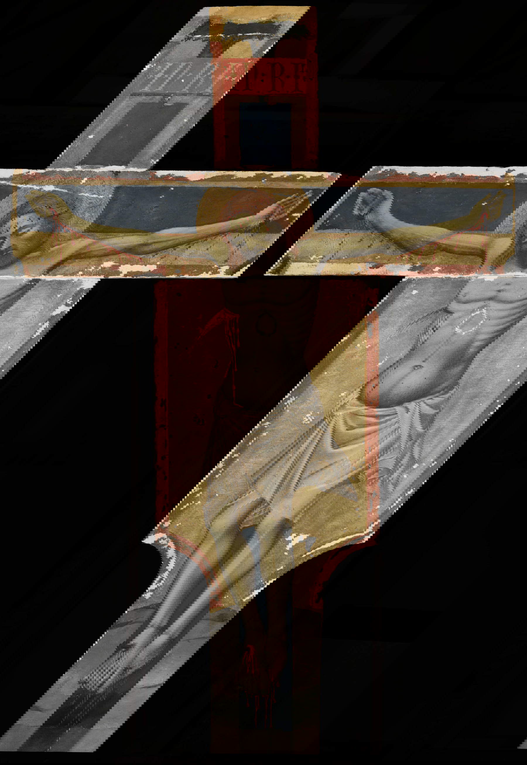 The Siviero Cross during restoration