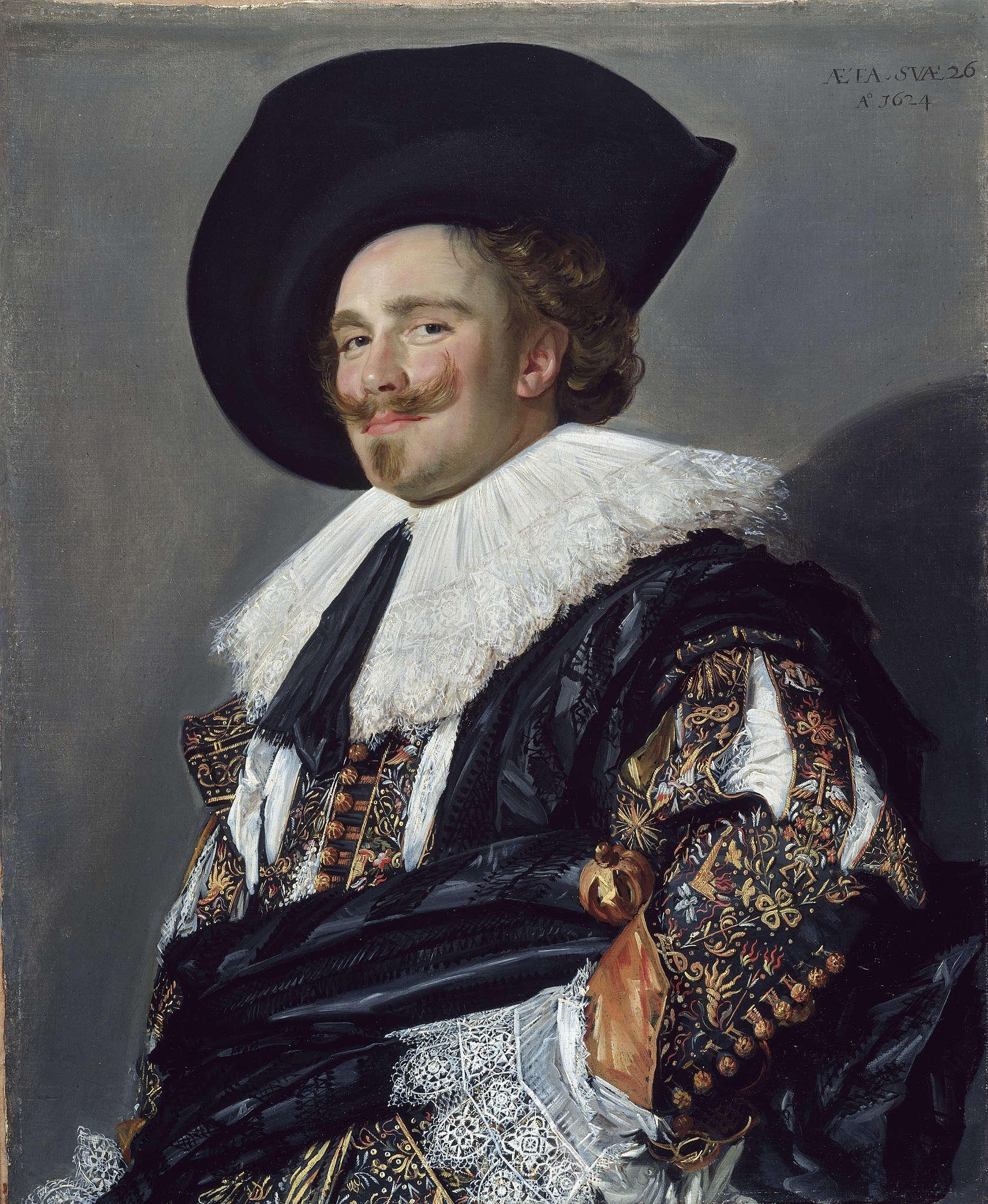 Frans Hals, El caballero que ríe (1624; óleo sobre lienzo, 83 x 67 cm; Londres, Wallace Collection)