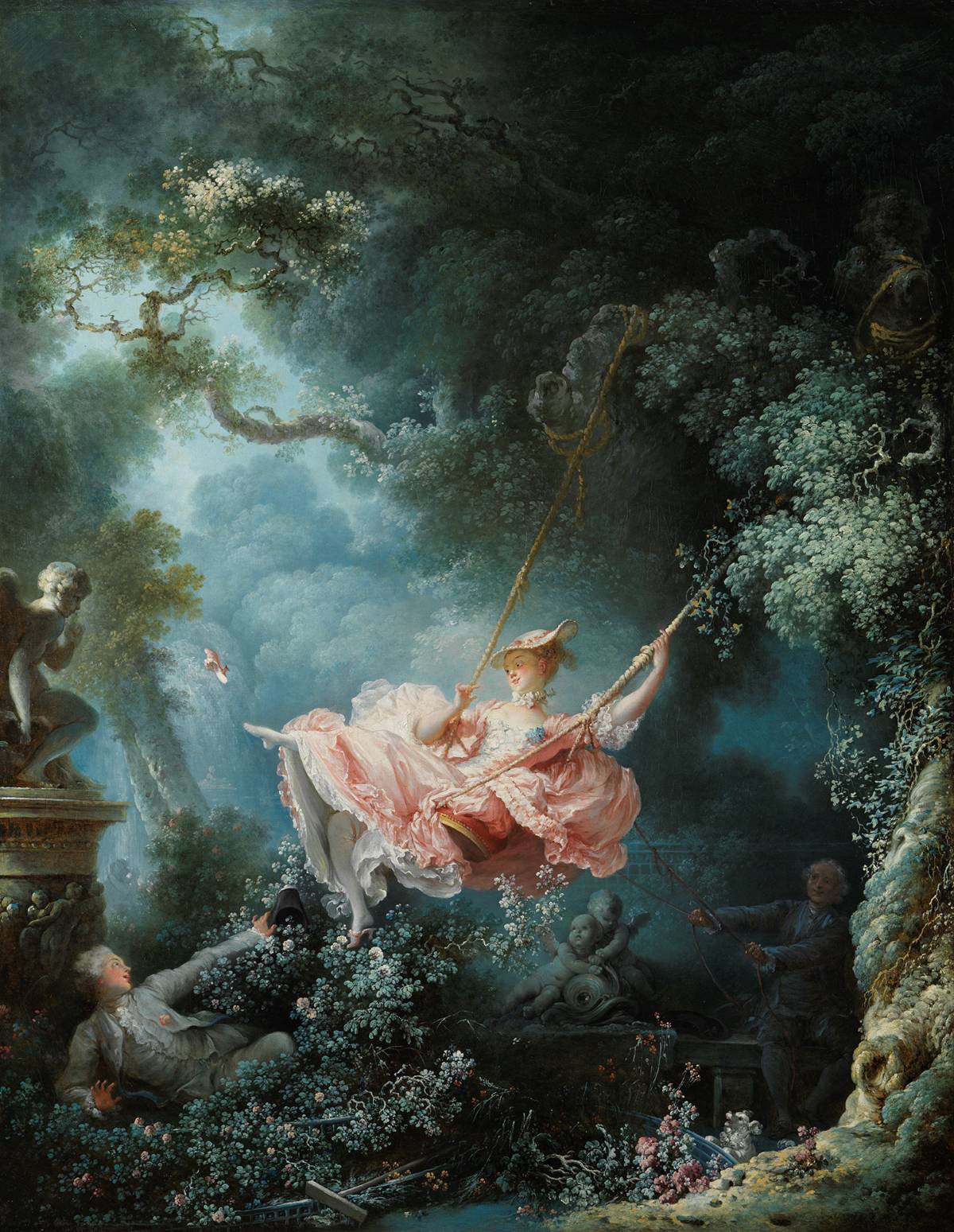 Jean-Honor&eacute; Fragonard, El columpio (1767; óleo sobre lienzo, 8 1x 64,2 cm; Londres, Wallace Collection)
