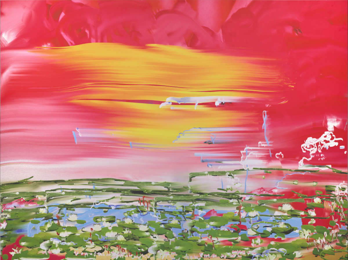 Petra Cortright, 007 goldeneye_all characters cheat (2013 ; peinture numérique sur aluminium, 121,9 x 162,6 cm ; Collection privée).